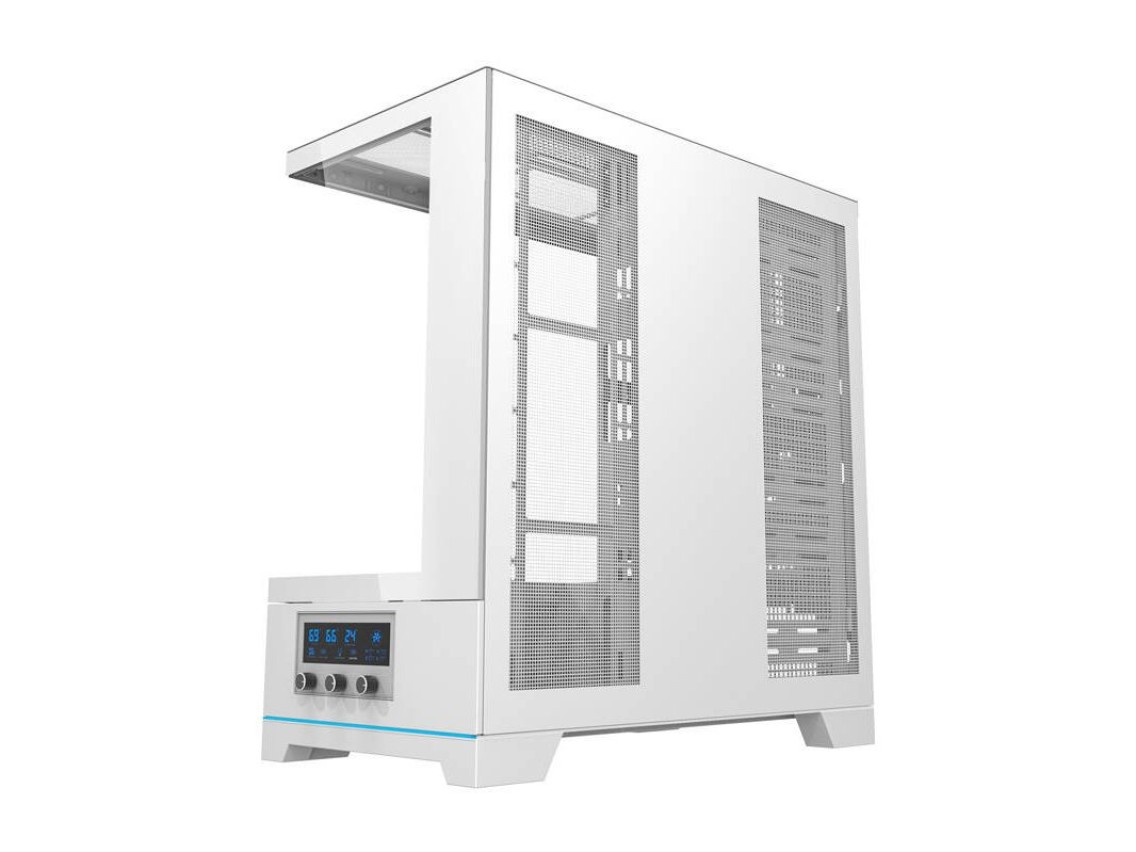 Gabinete para computador Darkflash DY451 PRO (branco) + 1 ventoinha