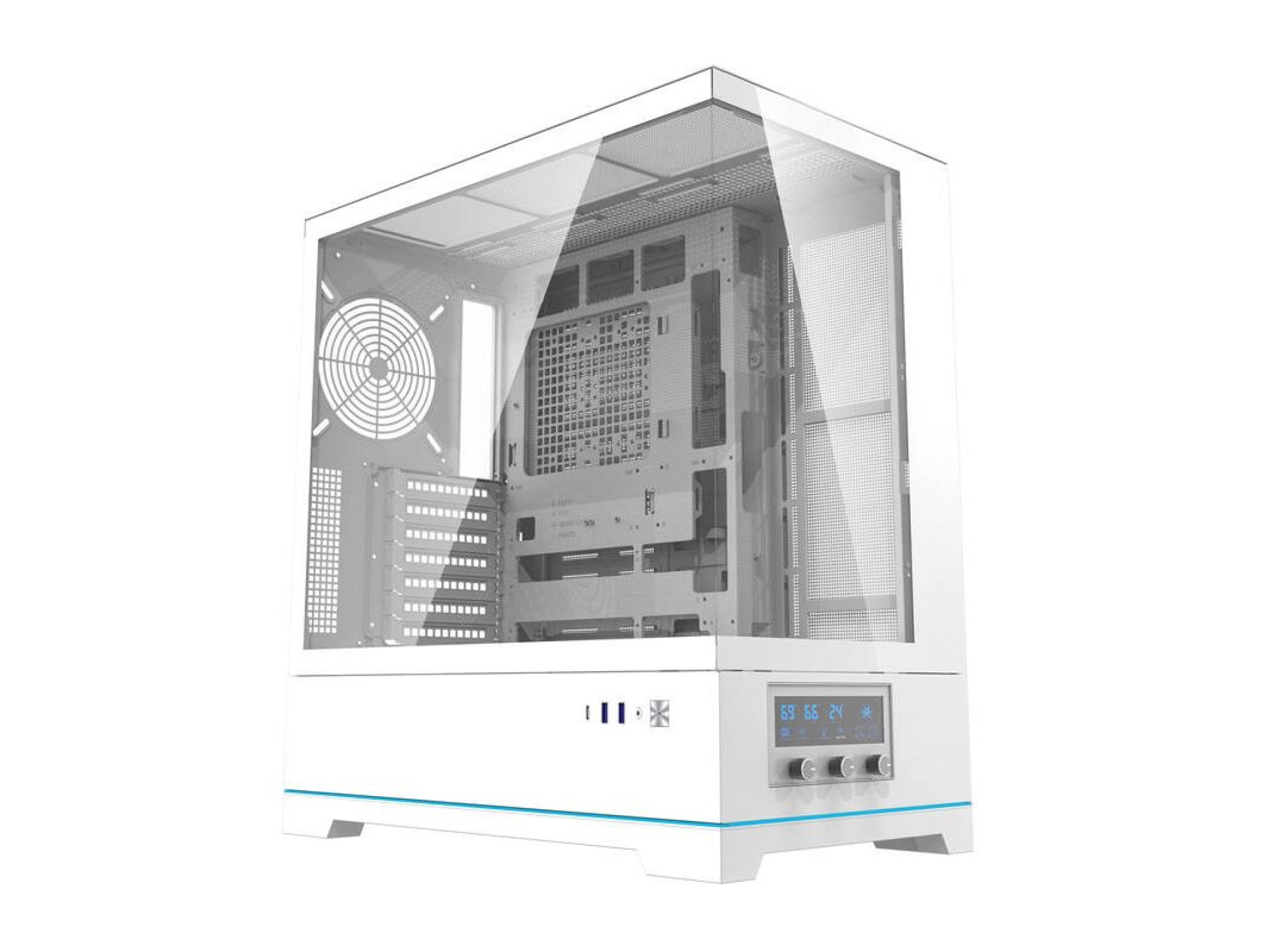 Gabinete para computador Darkflash DY451 sem ventoinhas (branco)