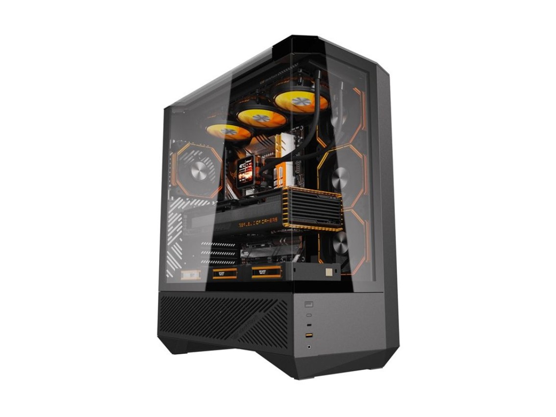 Gabinete Darkflash DY460 (Preto) + 4 ventoinhas ARGB