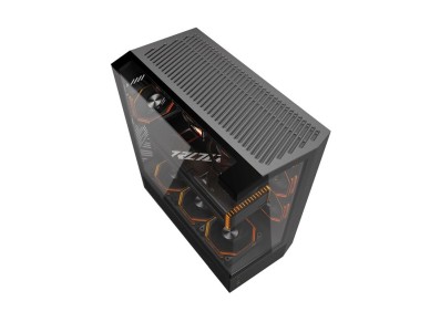 Gabinete Darkflash DY460 (Preto) + 4 ventoinhas ARGB