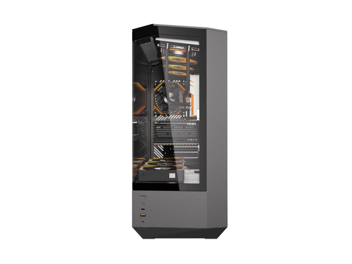 Gabinete Darkflash DY460 (Preto) + 4 ventoinhas ARGB