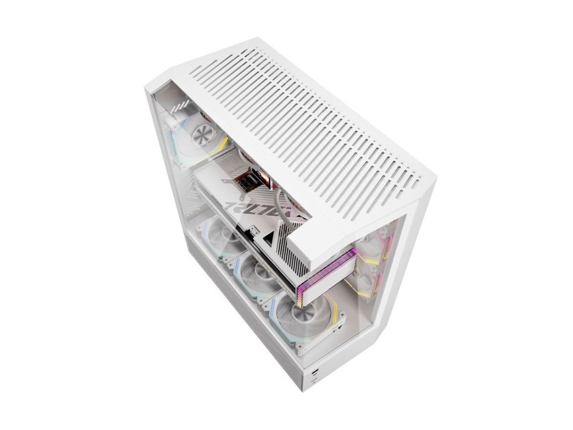 Gabinete Darkflash DY460 (Branco) + 4 ventoinhas ARGB