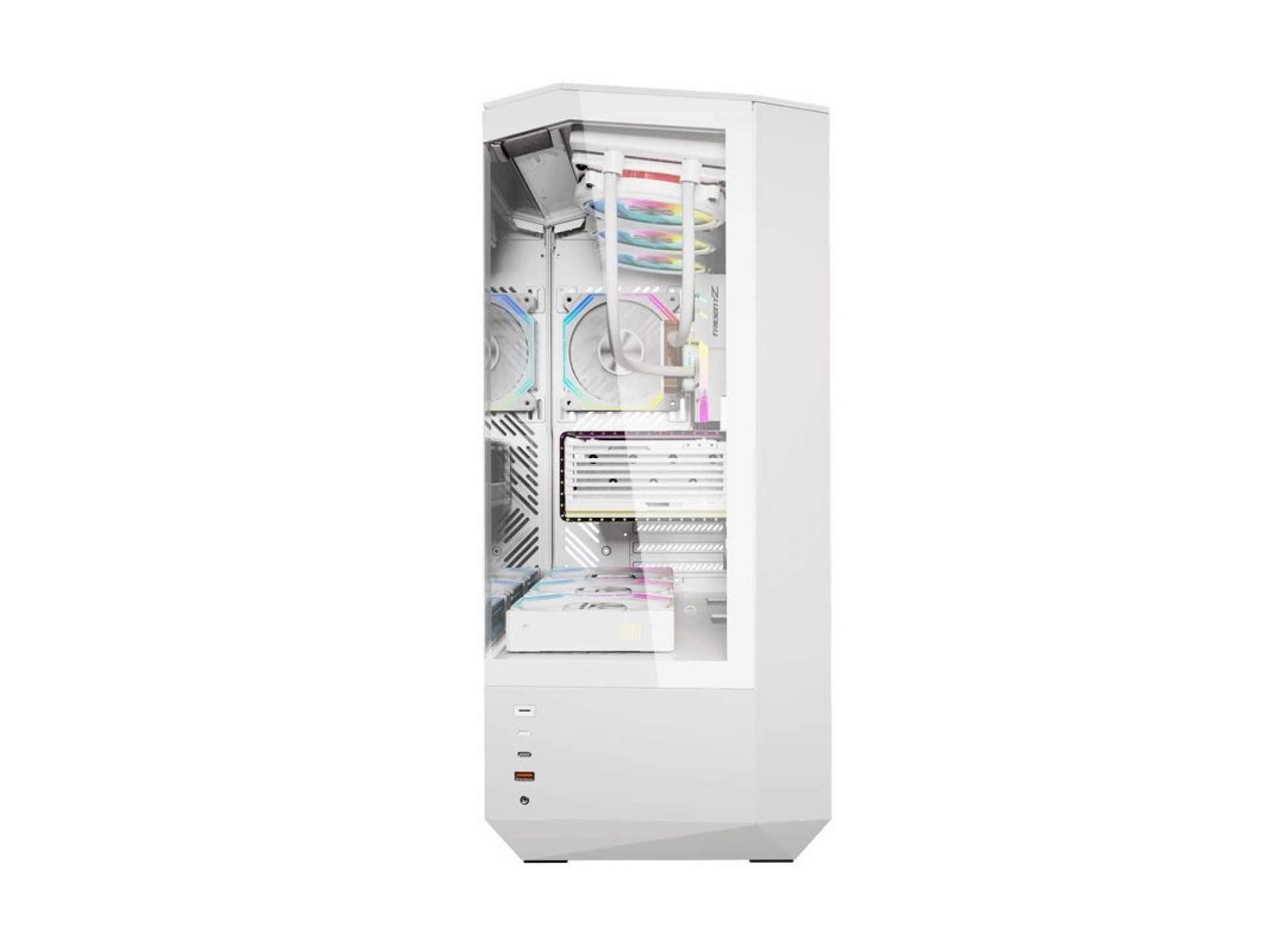 Gabinete Darkflash DY460 (Branco) + 4 ventoinhas ARGB