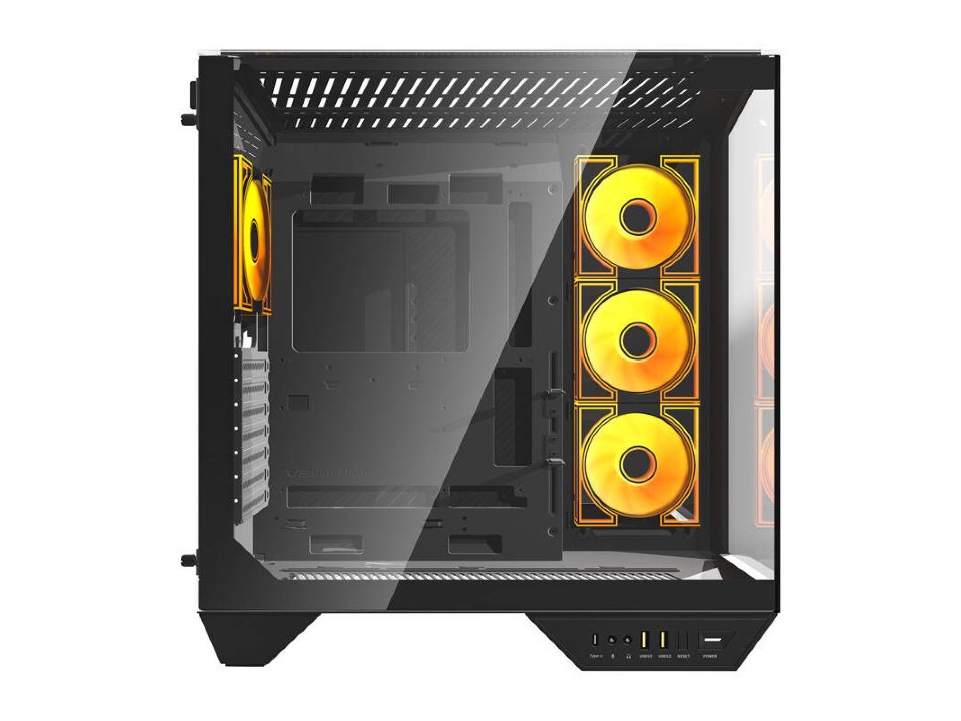 Darkflash DY470 computer case (black) + 4 fans