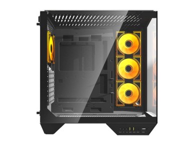 Gabinete para computador Darkflash DY470 (preto) + 4 ventoinhas