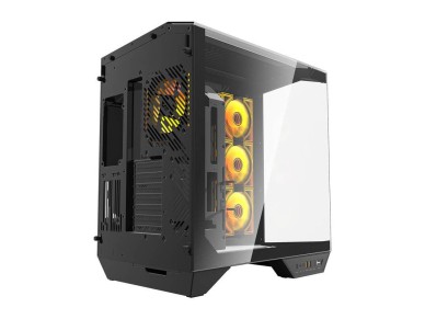 Gabinete para computador Darkflash DY470 (preto) + 4 ventoinhas