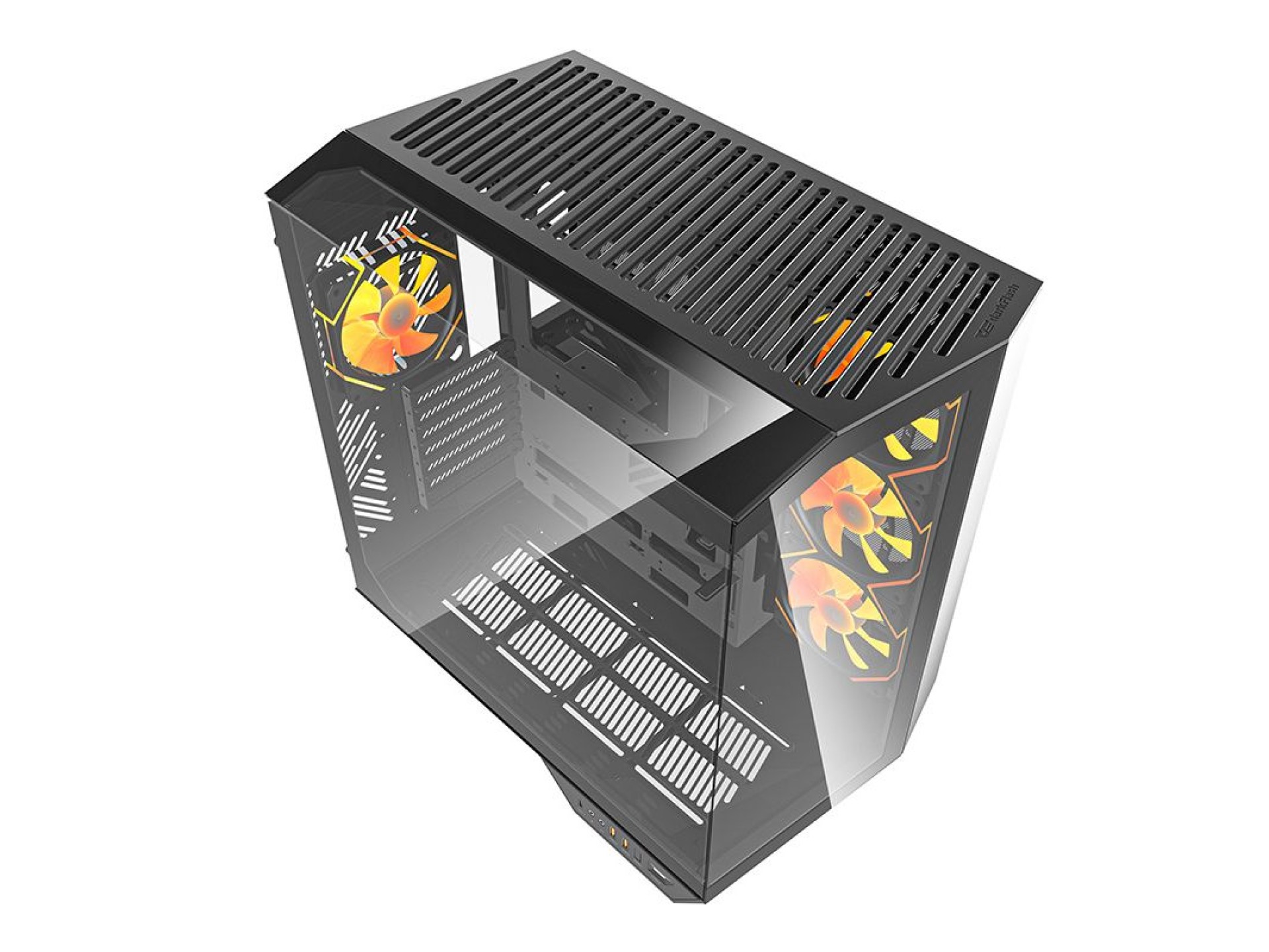 Darkflash DY470 computer case (black) + 4 fans + GPU bracket