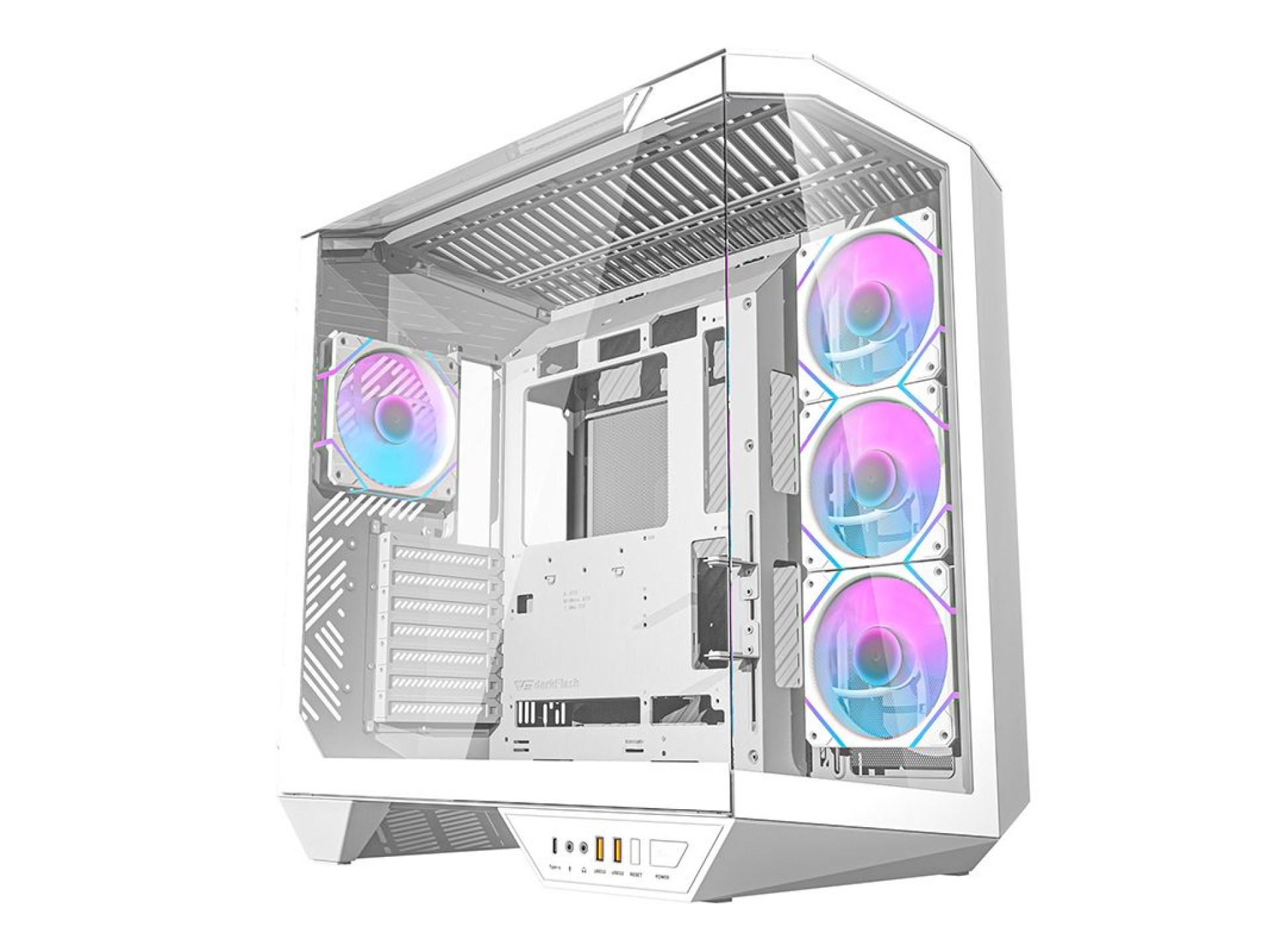 Darkflash DY470 computer case (white) + 4 fans + GPU bracket
