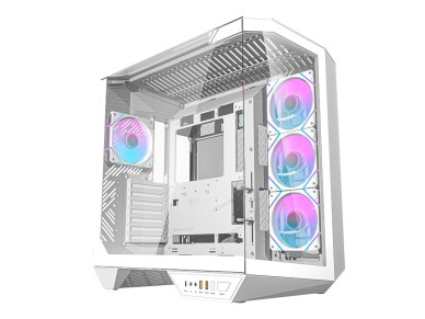 Gabinete Darkflash DY470 (branco) + 4 ventoinhas + suporte para placa de v�deo