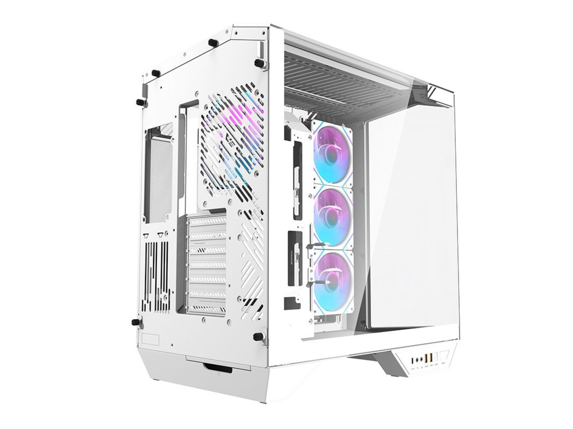 Darkflash DY470 computer case (white) + 4 fans + GPU bracket