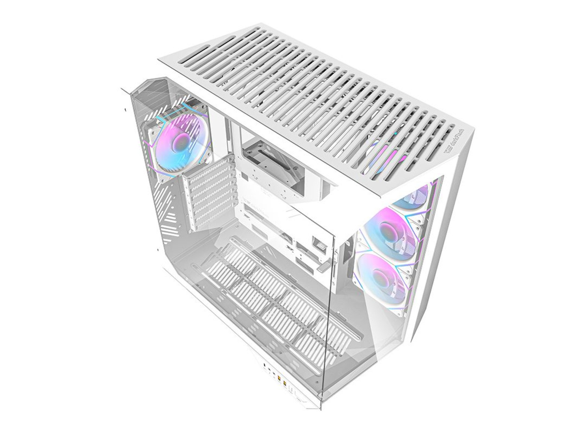 Darkflash DY470 computer case (white) + 4 fans + GPU bracket