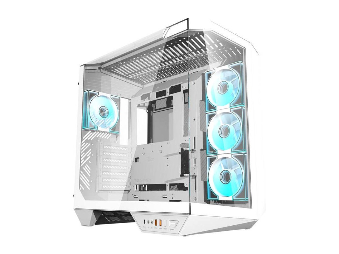Gabinete para computador Darkflash DY470 (branco) + 4 ventoinhas
