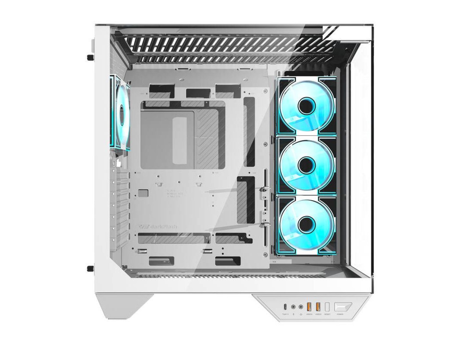 Gabinete para computador Darkflash DY470 (branco) + 4 ventoinhas