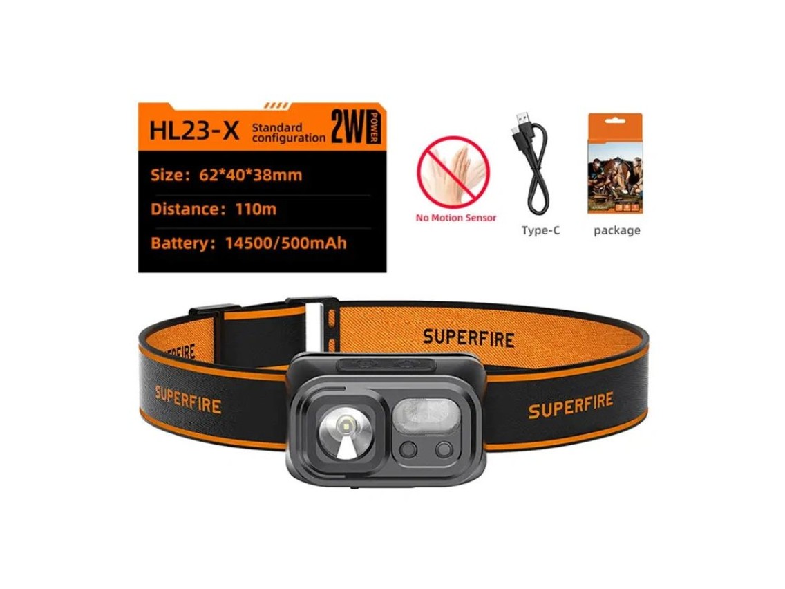 Linterna frontal Superfire HL23-X