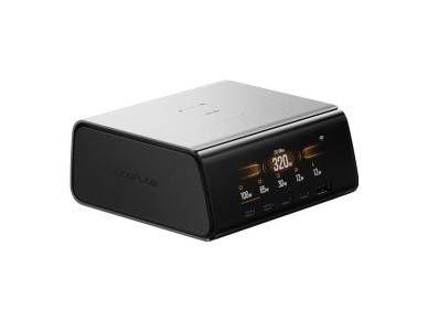Estaci�n de acoplamiento EcoFlow RAPID Pro de 320 W, 4 puertos USB-C, 1 puerto USB-A, GaN