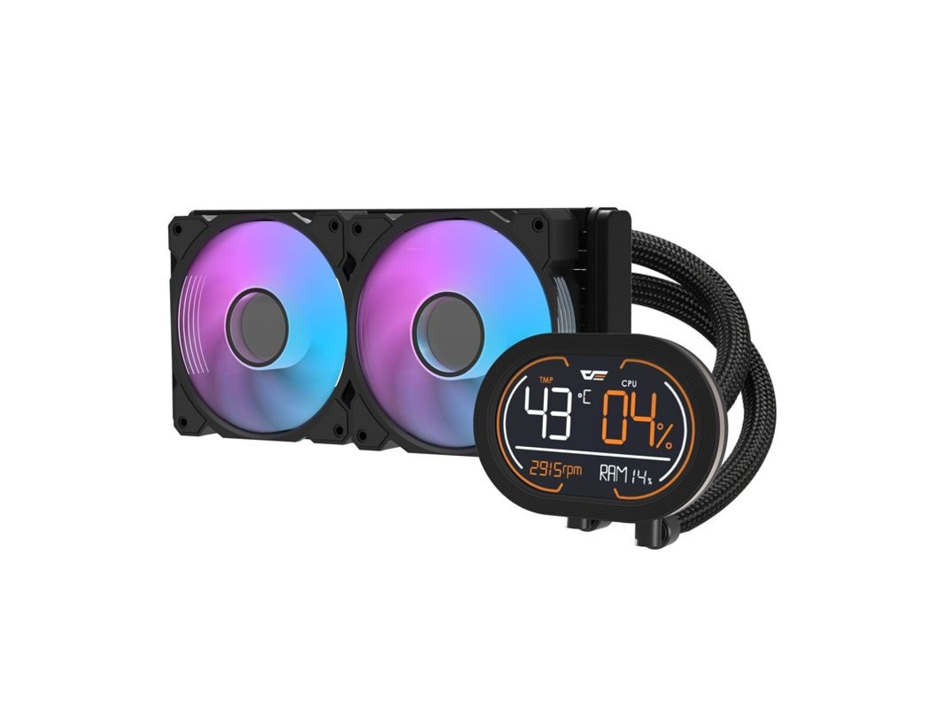 Refrigerador líquido para CPU Darkflash DH240D v2 (preto)