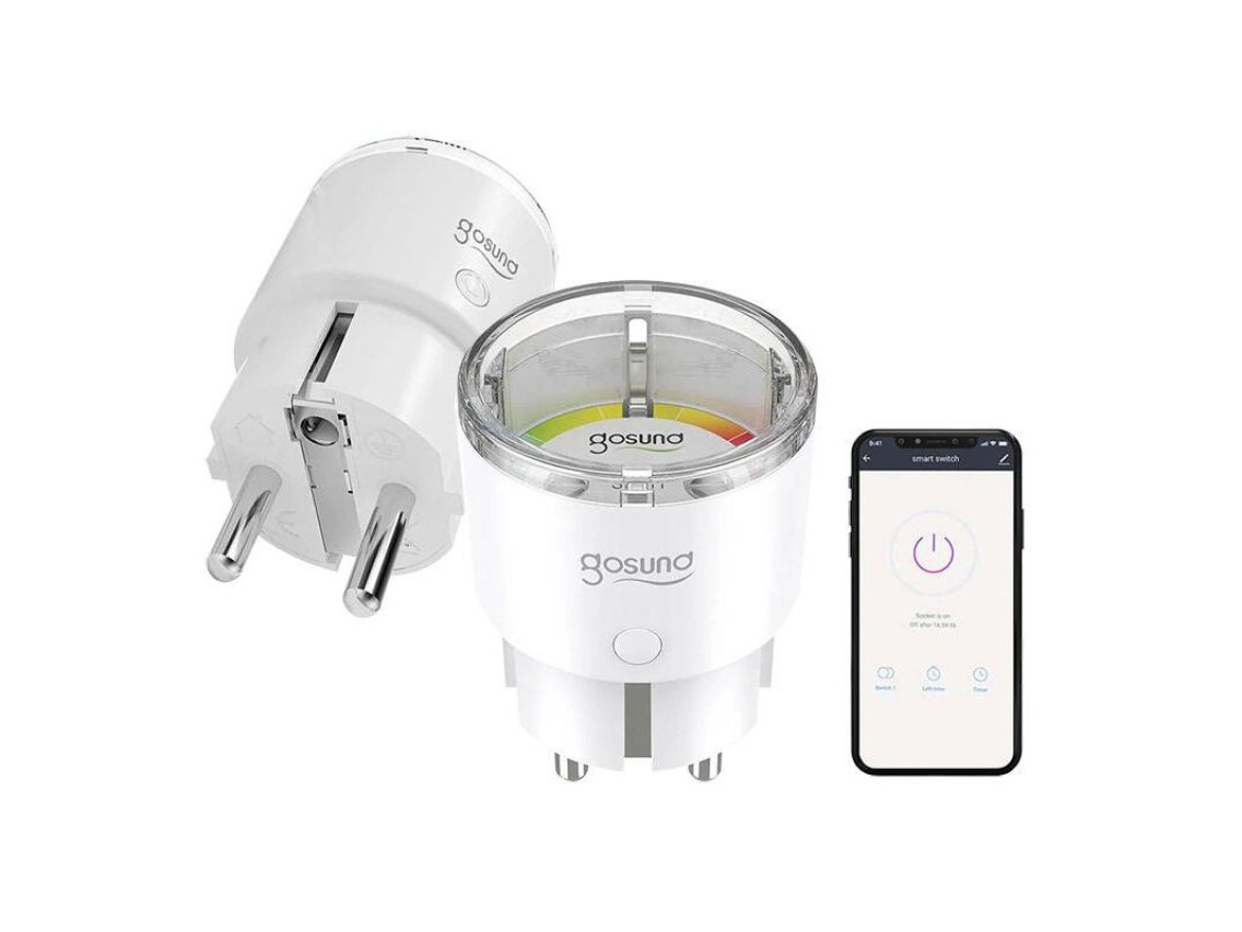 Plugue inteligente WiFi Gosund EP2 10A Tuya