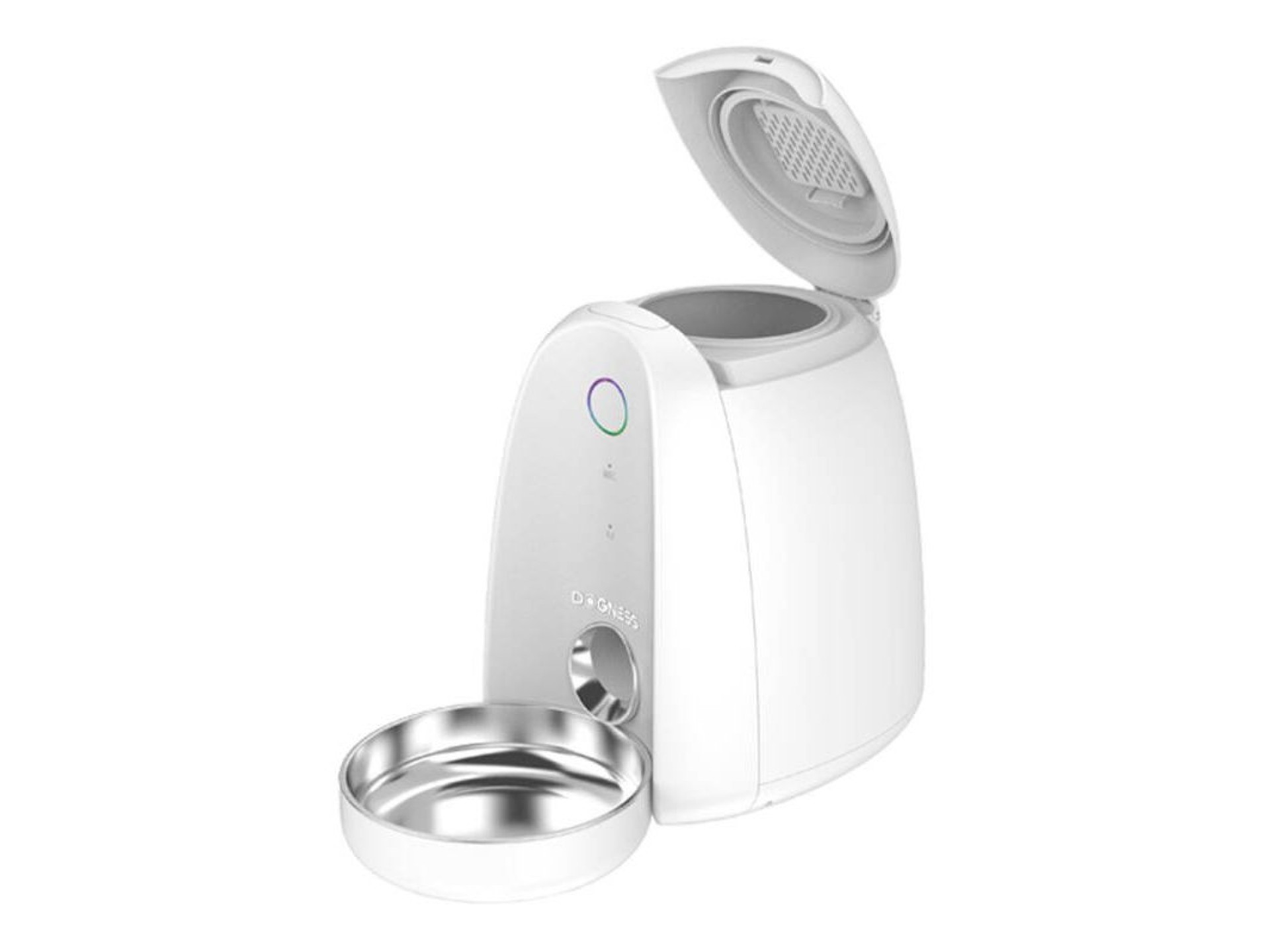 Alimentador automático para animais de estimação com tigela de metal WIFI mini Dogness (branco)