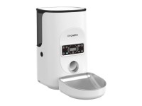 Dispensador de comida inteligente Dogness F17 de 4 l con recipiente de acero inoxidable (blanco)