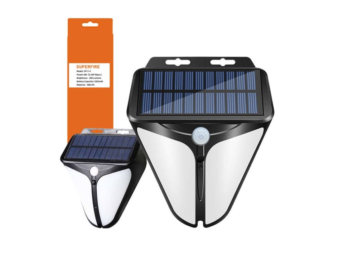 Lâmpada solar Superfire FF11-F – 6W, 280lm, 1500mAh