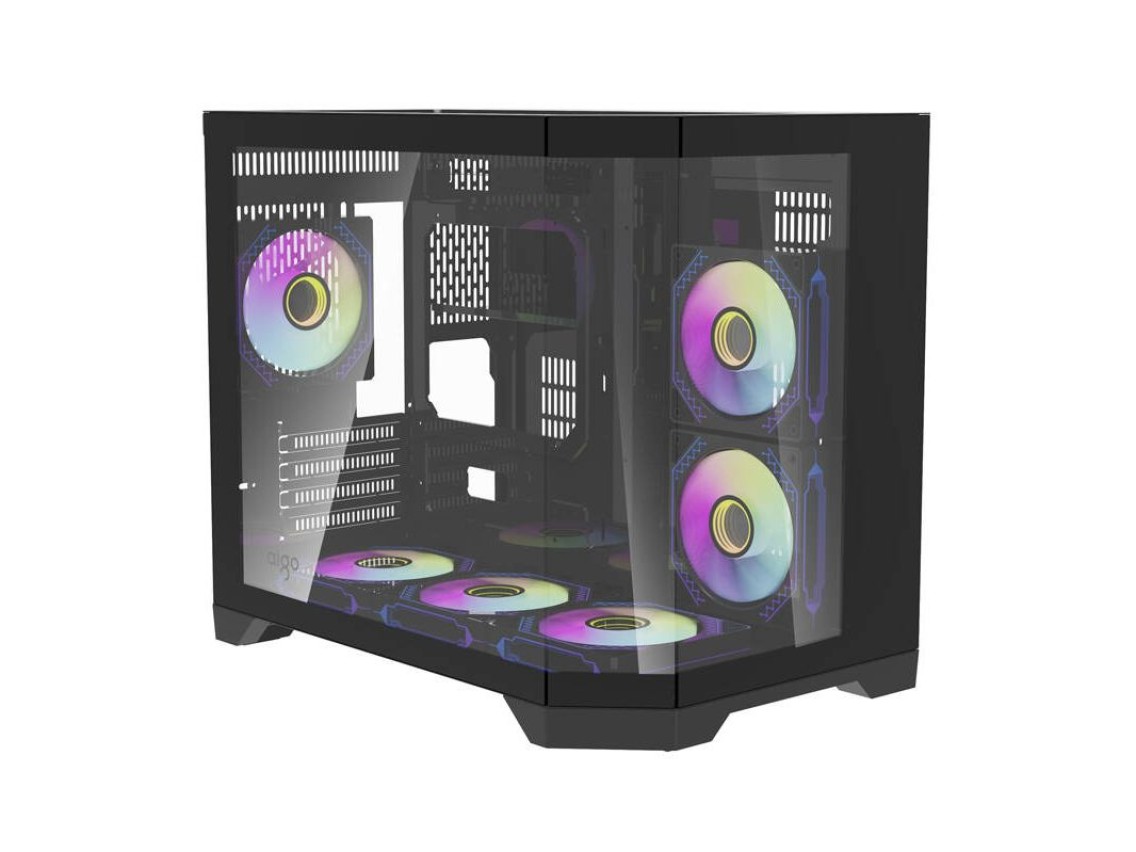 Gabinete para computador Darflash FT418 + 6 ventoinhas aRGB (preto)