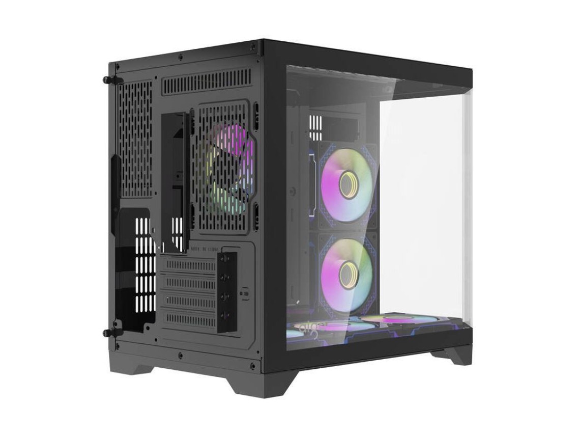 Gabinete para computador Darflash FT418 + 6 ventoinhas aRGB (preto)