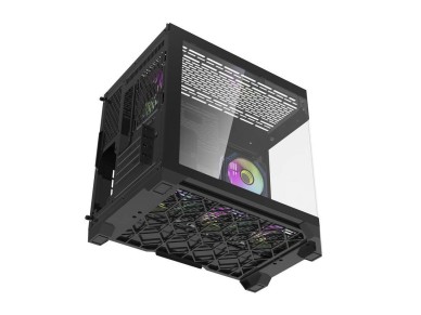 Gabinete para computador Darflash FT418 + 6 ventoinhas aRGB (preto)