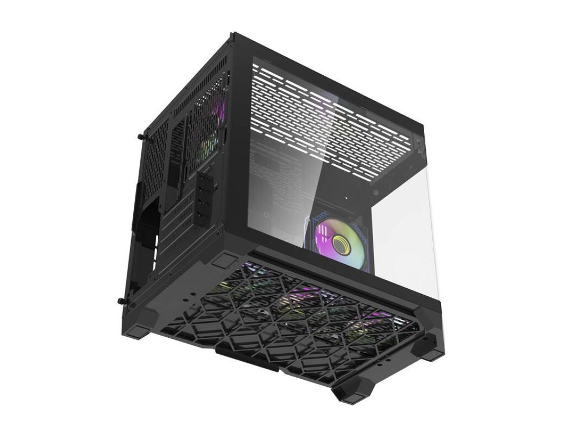 Gabinete para computador Darflash FT418 + 6 ventoinhas aRGB (preto)
