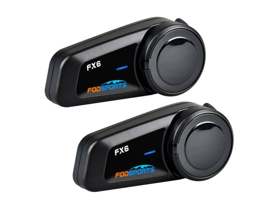 Fodsports FX6 motorcycle intercom two-pack (black)