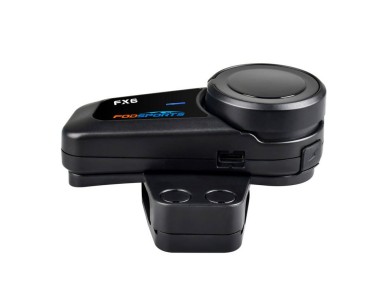 Intercomunicador para motocicleta Fodsports FX6 (paquete de dos) (negro)