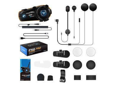 Intercomunicador para motocicleta Fodsports FX8 Pro (negro)