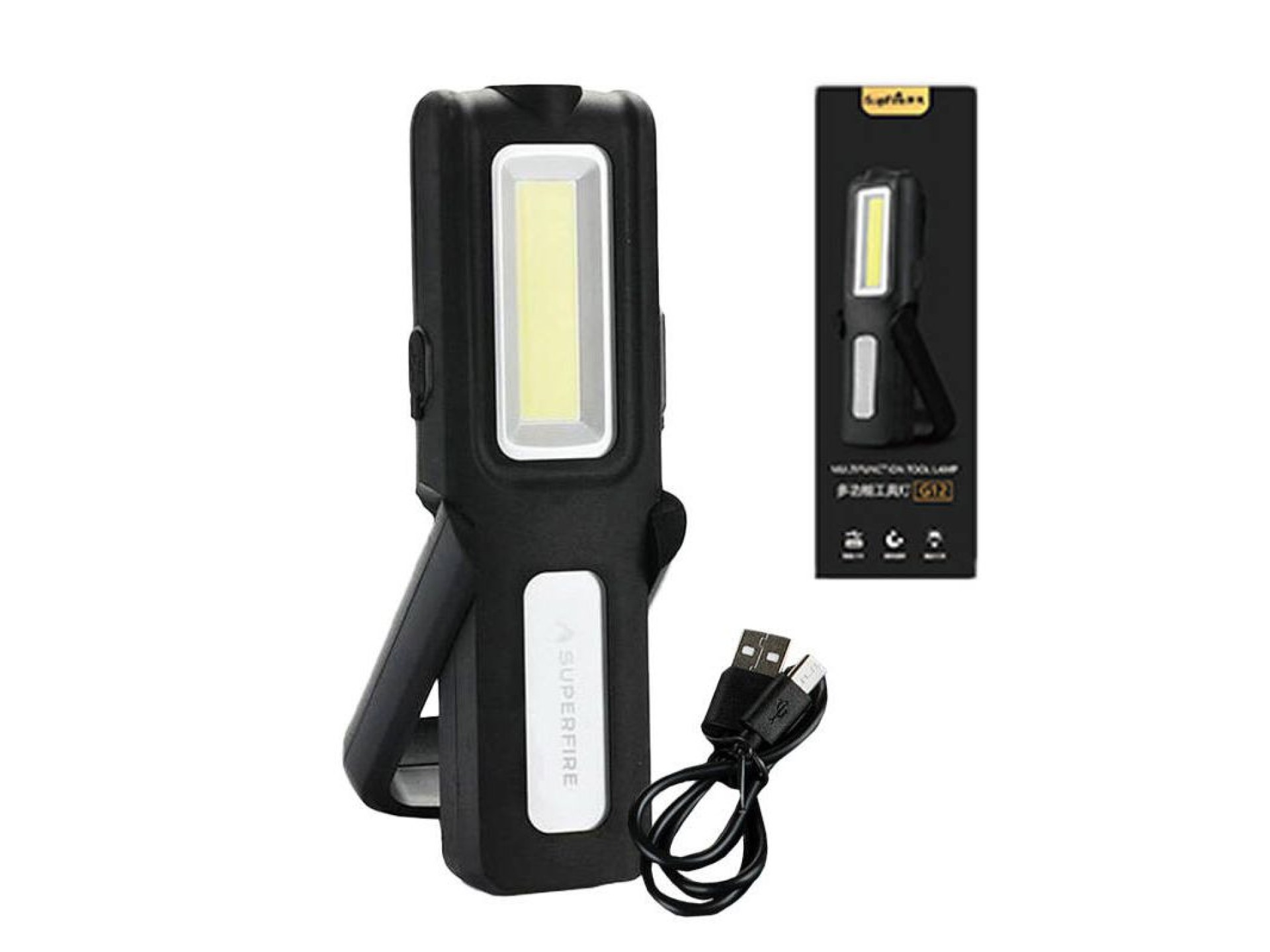 Workshop flashlight Superfire G12, 566lm, USB