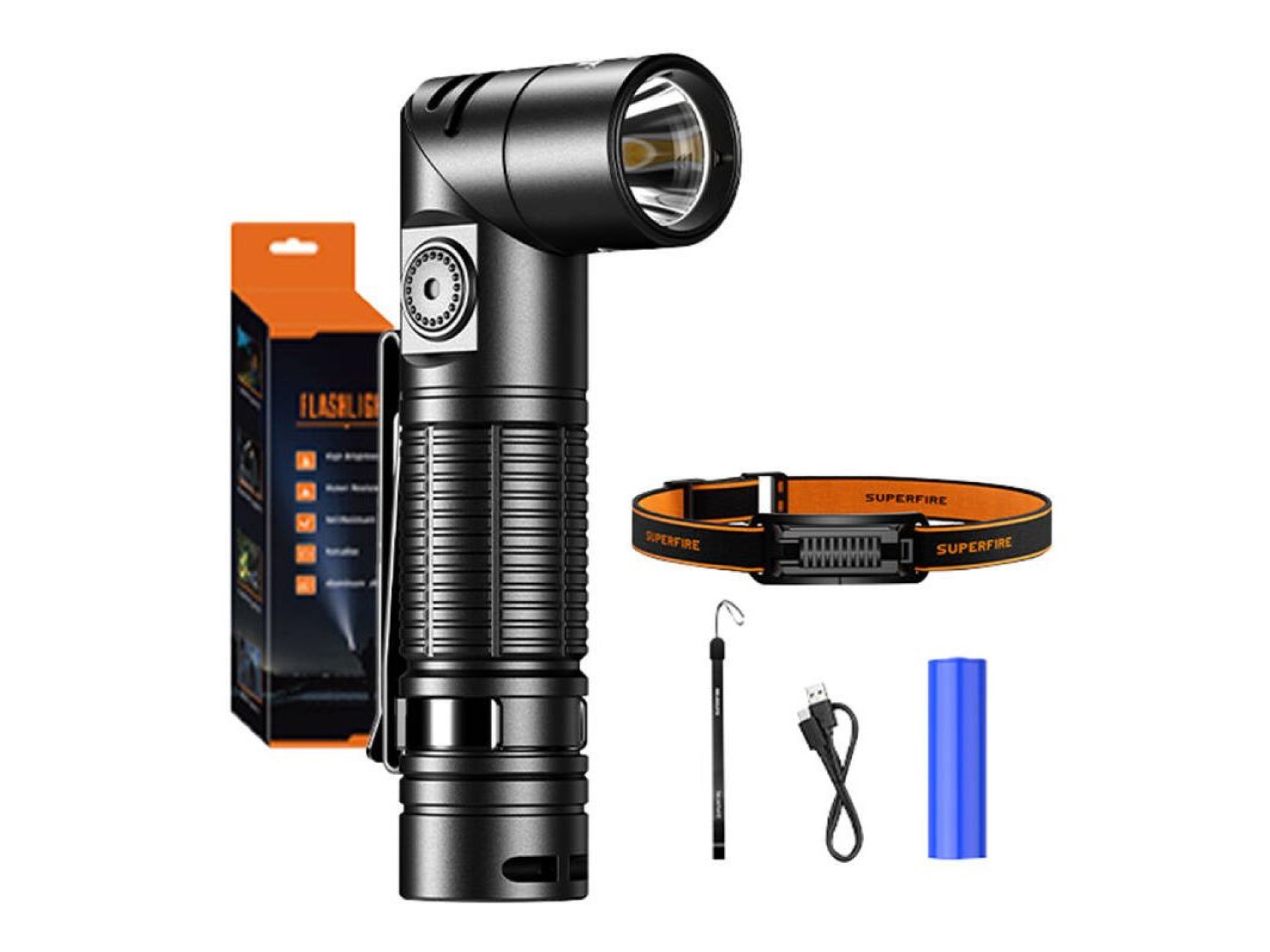 Linterna Superfire G19-S – ajuste de brillo