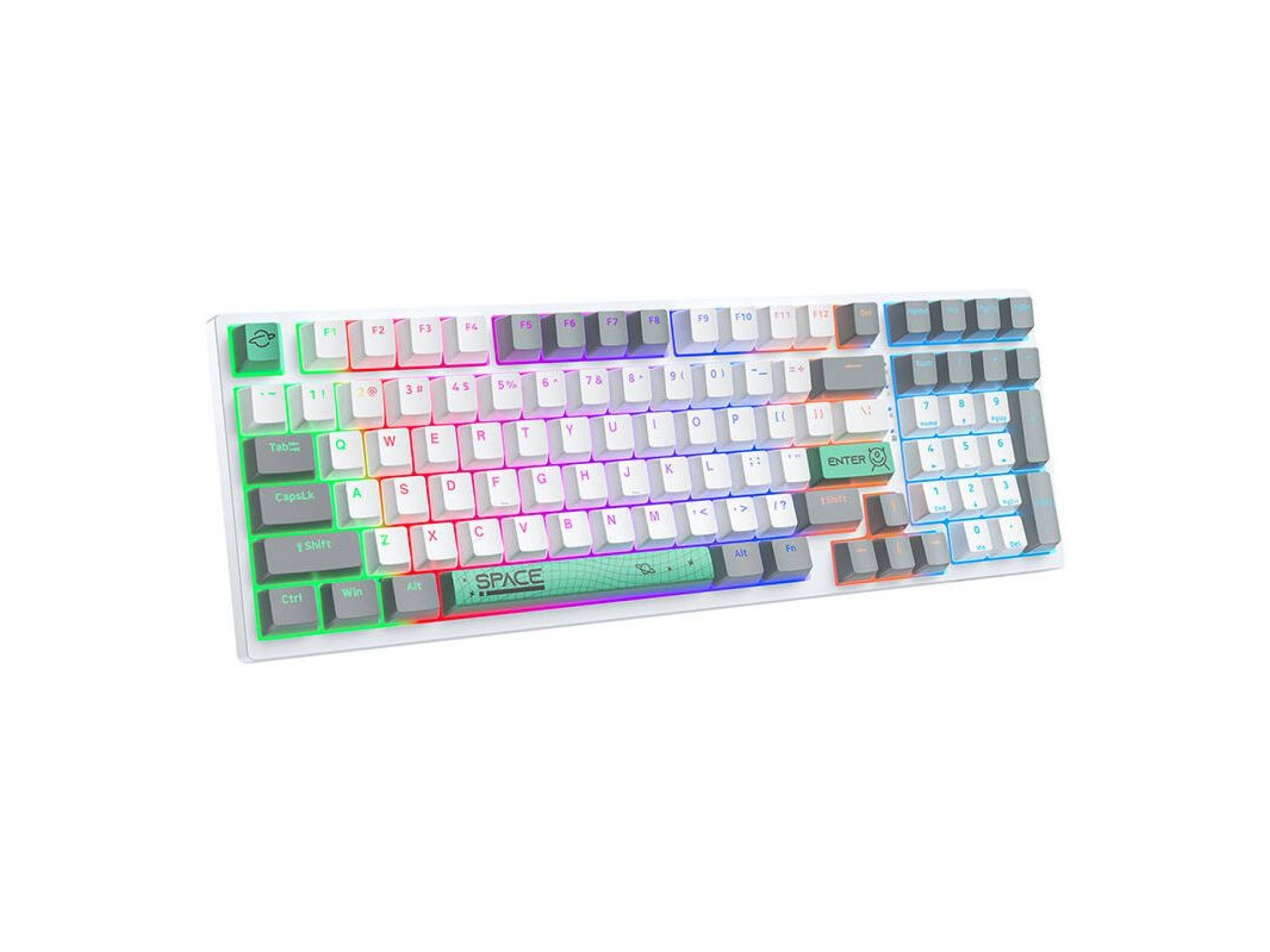 ONIKUMA G38 98 Keys USB Wired Mechanical Keyboard White