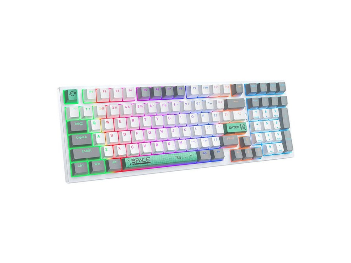 ONIKUMA G38 98 Keys USB Wired Mechanical Keyboard White