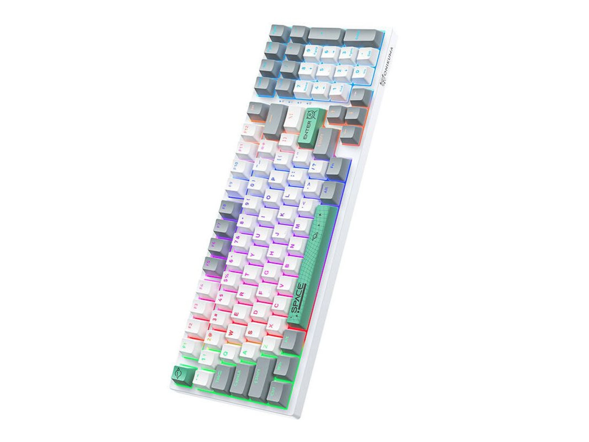 ONIKUMA G38 98 Keys USB Wired Mechanical Keyboard White