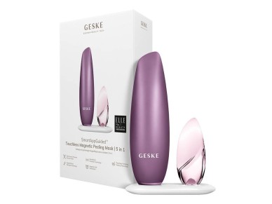 M�scara esfoliante facial magn�tica 5 em 1 Geske sem toque (rosa).