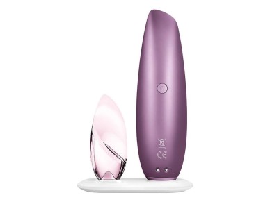 M�scara esfoliante facial magn�tica 5 em 1 Geske sem toque (rosa).