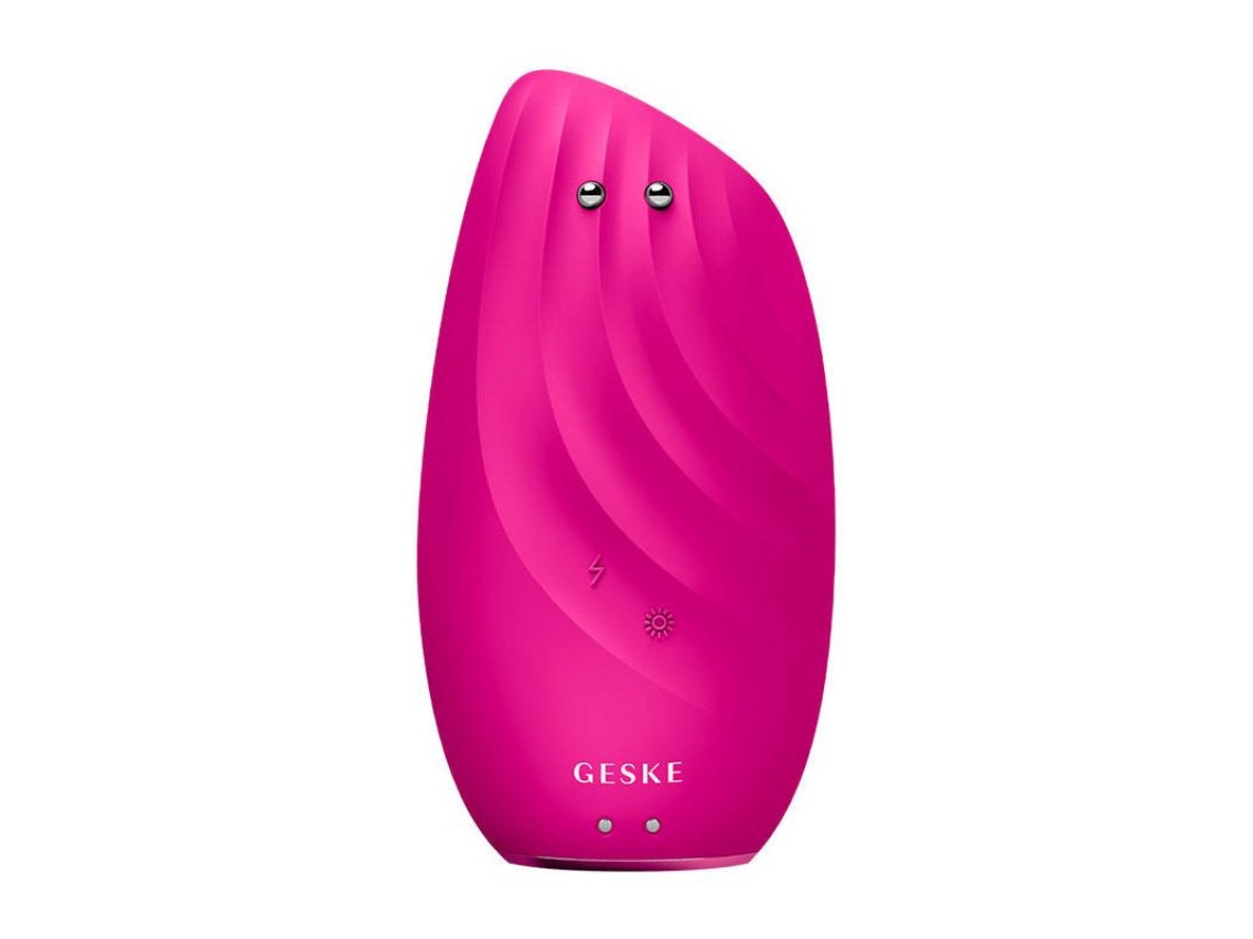 Escova facial térmica sônica e lifting facial 8 em 1 Geske com aplicativo (magenta)
