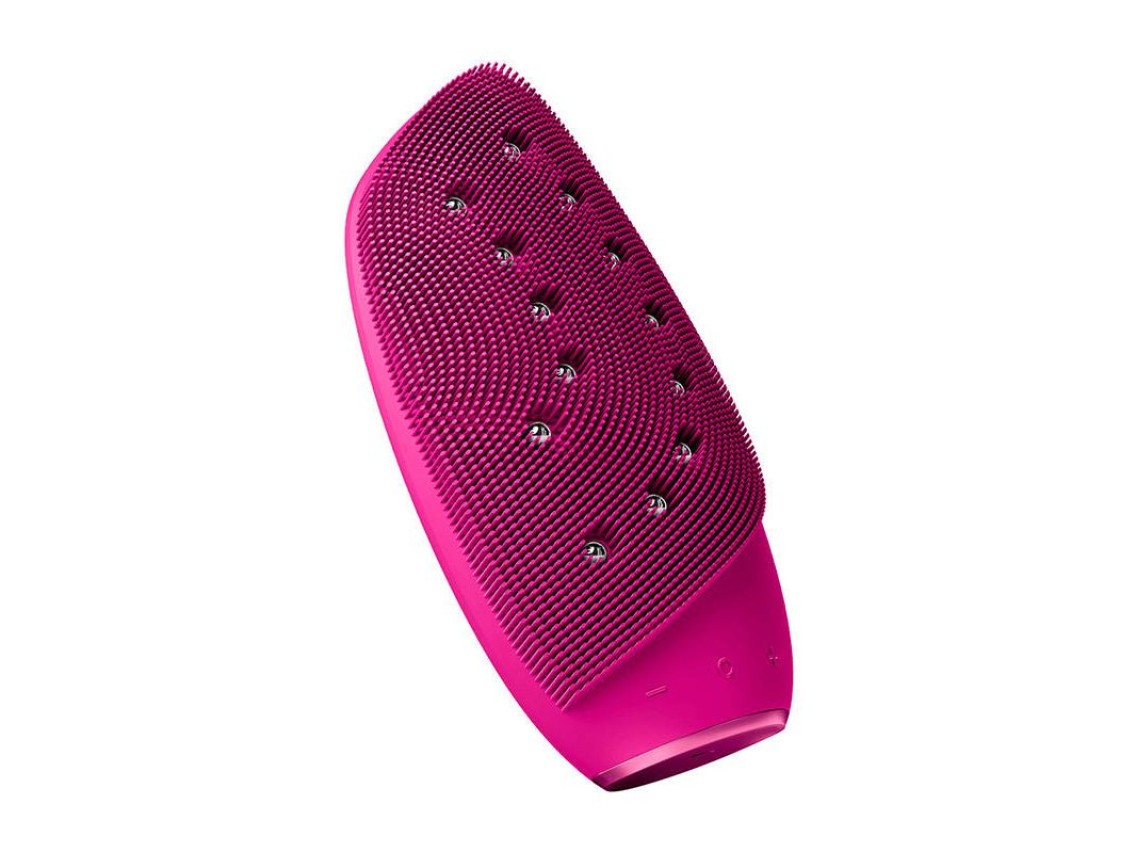 Escova facial térmica sônica e lifting facial 8 em 1 Geske com aplicativo (magenta)