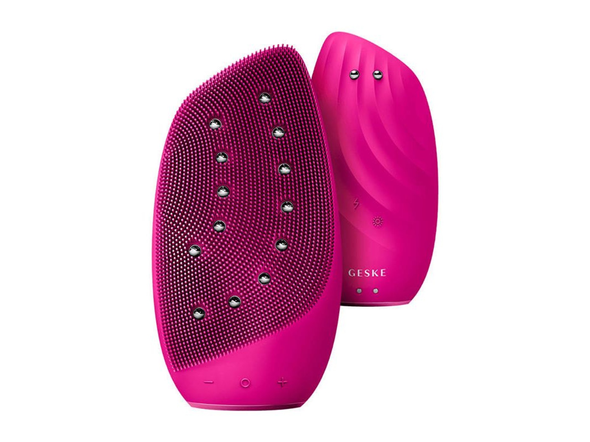 Escova facial térmica sônica e lifting facial 8 em 1 Geske com aplicativo (magenta)