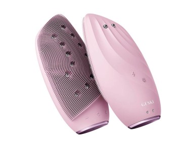 Escova Facial Sonic Thermo e Lifter Facial 8 em 1 Geske com APP (rosa)