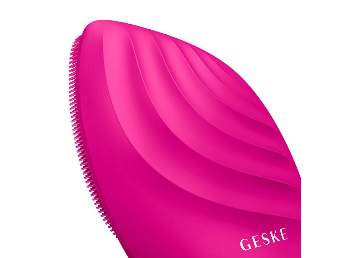 Escova Sônica de Limpeza Facial 4 em 1 Geske com APP (magenta)