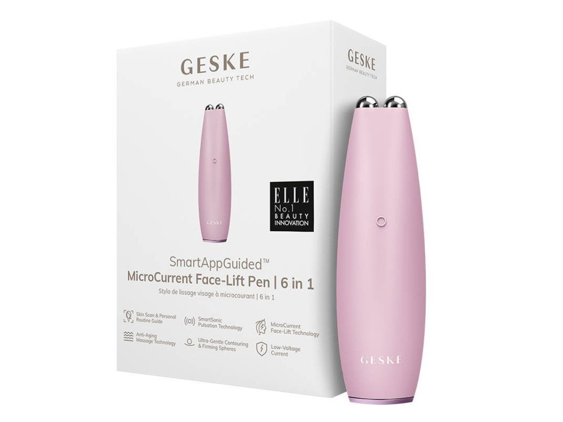 Caneta MicroCurrent Face-Lift 6 em 1 Geske com APP (rosa)