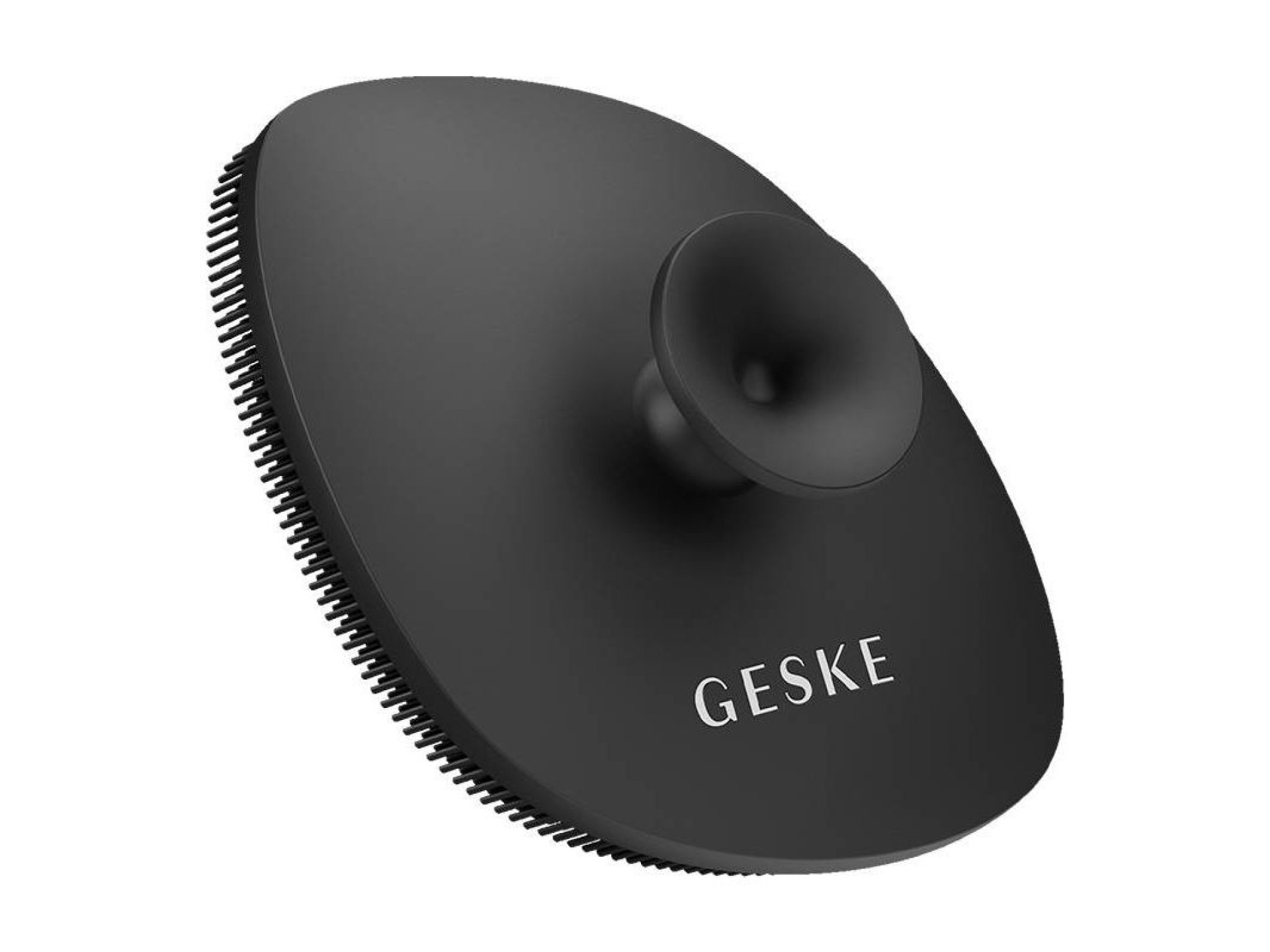 Cepillo de limpieza facial 4 en 1 con mango Geske con aplicación (gris)