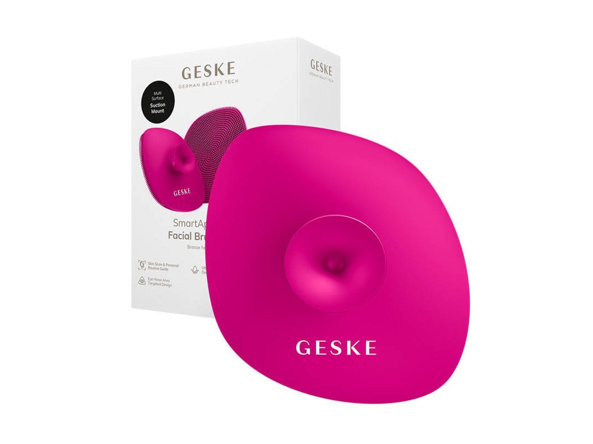Facial Cleaning Brush 4in1 with Handle Geske with APP(magenta)