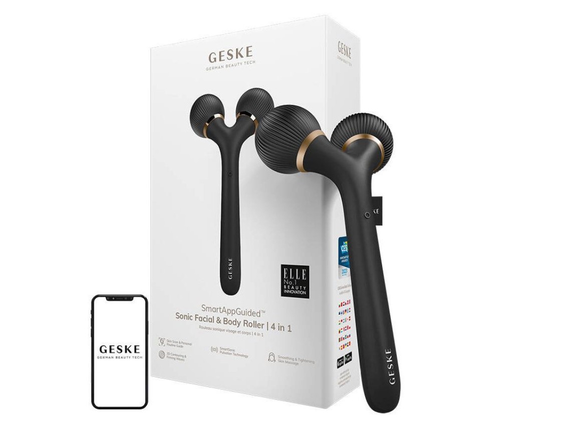 Geske 4-in-1 face and body sonic roller with Application (gray)