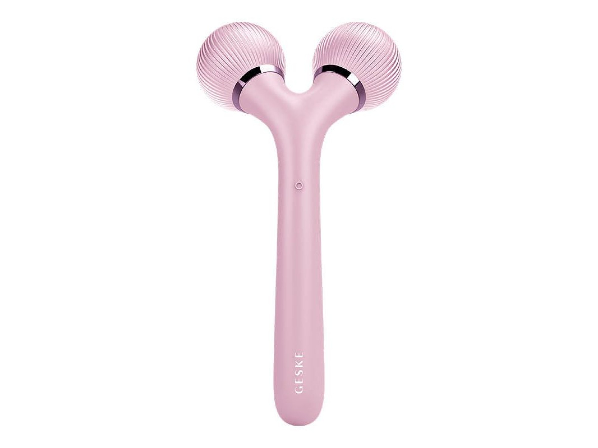 Rodillo sónico facial y corporal 4 en 1 Geske con aplicación (rosa)