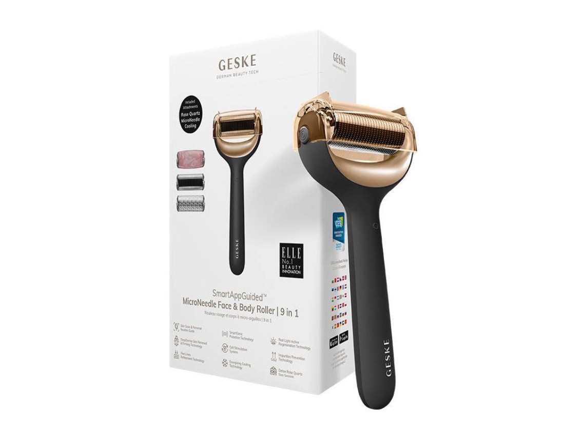 Micro Needle Face&Body Roller 9in1 Geske with APP (gray)