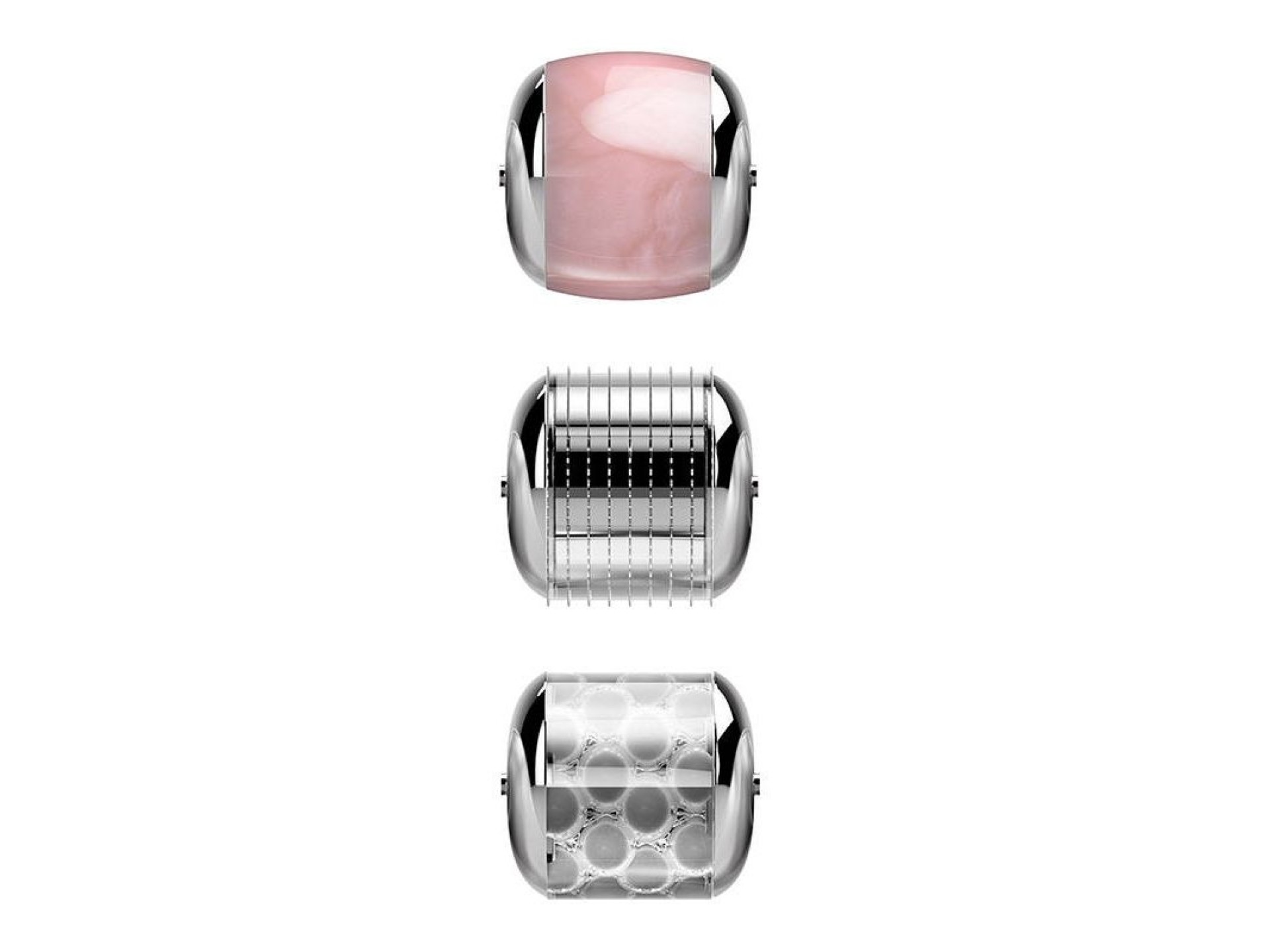 Micro Needle Face Roller 9 em 1 Geske com APP (magenta)